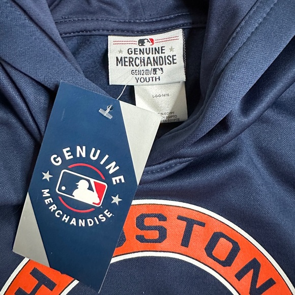 Houston Astros Navy Hoodie Kids Size 14/16 - Picture 4 of 7